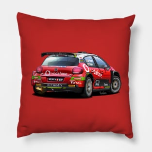 Citroen C3 R5 - Rally illustration Pillow