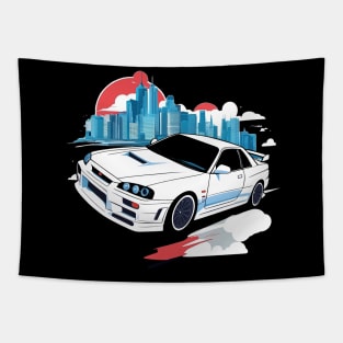 Nissan Skyline R34 GTR Gift Idea Tapestry