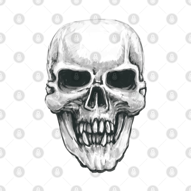 Human Skull by Shawnsonart