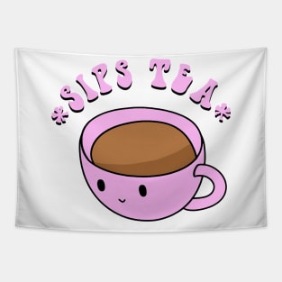 Sips Tea Meme Tapestry