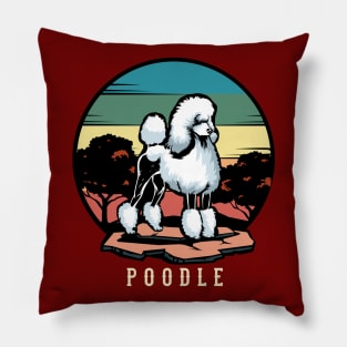 Poodle | Retro design for Dog Lovers Pillow