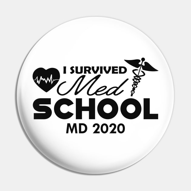 Medical School Graduate - I survived med school MD 2020 Pin by KC Happy Shop