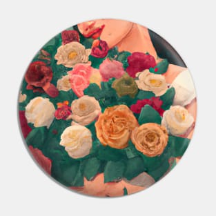 Women with Flowers Pin