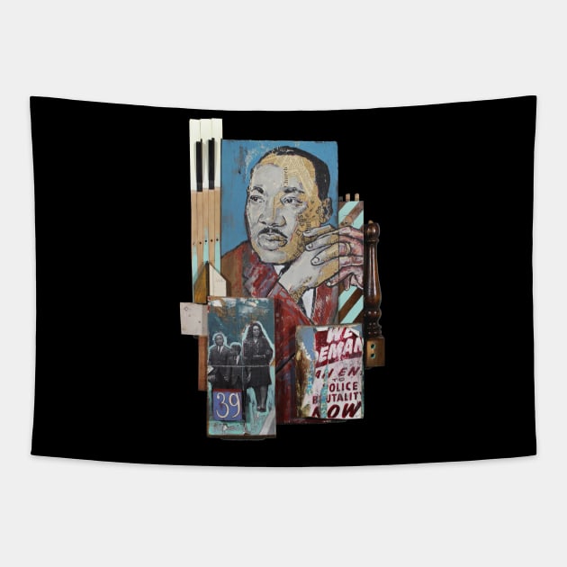 Martin Luther King, Jr "The Measure of a Man" Tapestry by todd_stahl_art