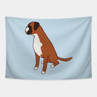 boxer dog drawing Tapestry