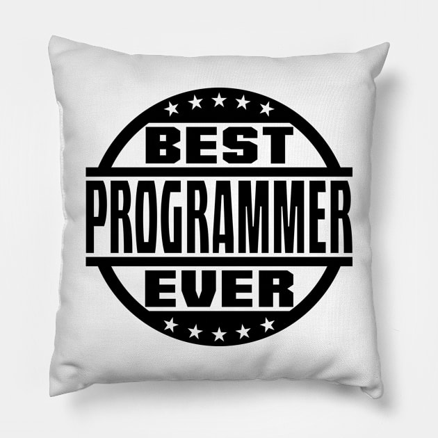 Best Programmer Ever Pillow by colorsplash