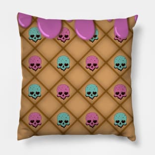 Raspberry Drip - Skulls in the Dessert Pillow