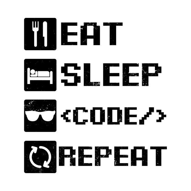 Computer Programming Shirt | Eat Sleep Code Repeat Gift by Gawkclothing