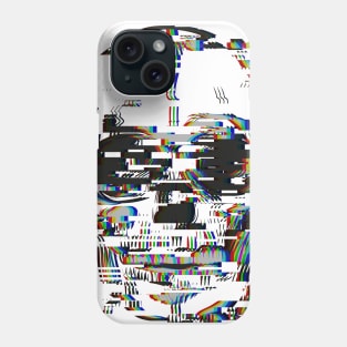 Graphic skull with glitch effect Phone Case