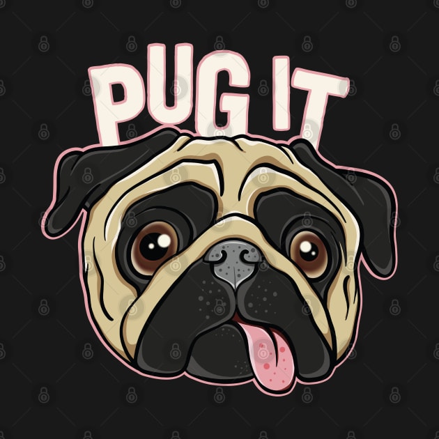 Potato Dog Sarcastic Quote Adult Humor Pug Face by August Design