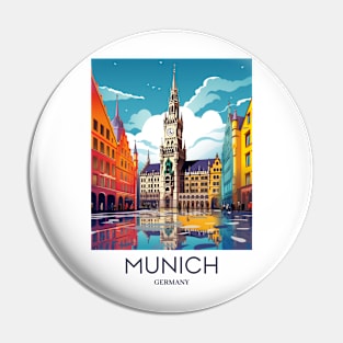 A Pop Art Travel Print of Munich - Germany Pin