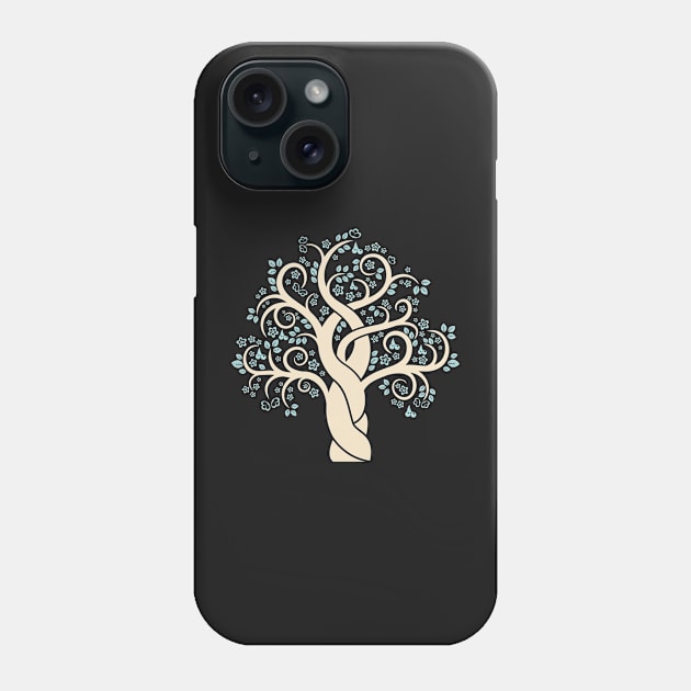 Lone Colorful Swirling Abstract Tree with Fruit Leaves Phone Case by markz66