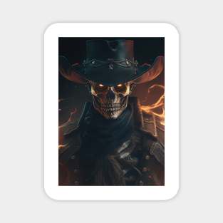 Dark Fantasy Skull Fire Magnet