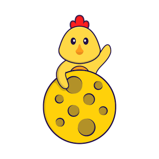 Cute chicken holding coin. T-Shirt