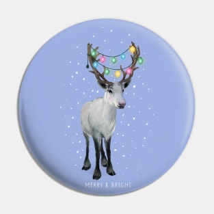 Merry and Bright Reindeer Pin