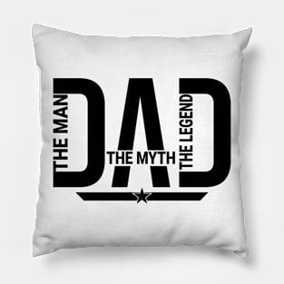 Dad the man the myth the legend - grunge effect Pillow