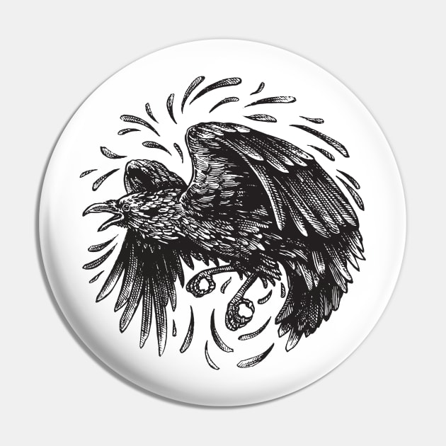 Raven Pin by calebfaires