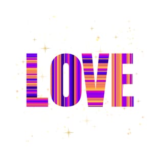 The word love with stars T-Shirt
