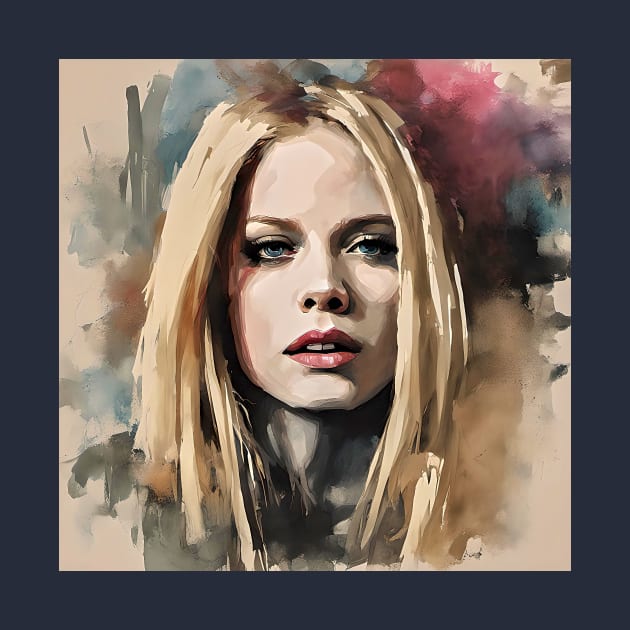 painting of Avril Lavigne by bogfl