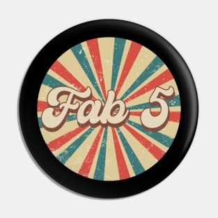 Circle Design Fab Proud Name Birthday 70s 80s 90s Styles Pin