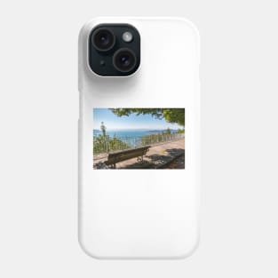 Bench above Lake Geneva - Caux, Switzerland Phone Case