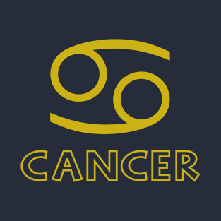 Astrology Cancer Sign Symbol Gold T-Shirt