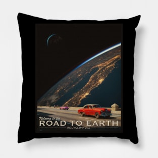 ROAD TO EARTH POSTCARD. Pillow