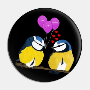 Valentine's Day Gift Bird Illustration Pin