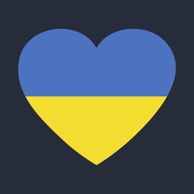 I Heart Ukraine // Heart-Shaped Ukraine Flag by SLAG_Creative