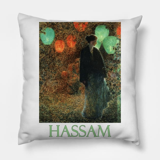 July Night by Childe Hassam Pillow by Naves