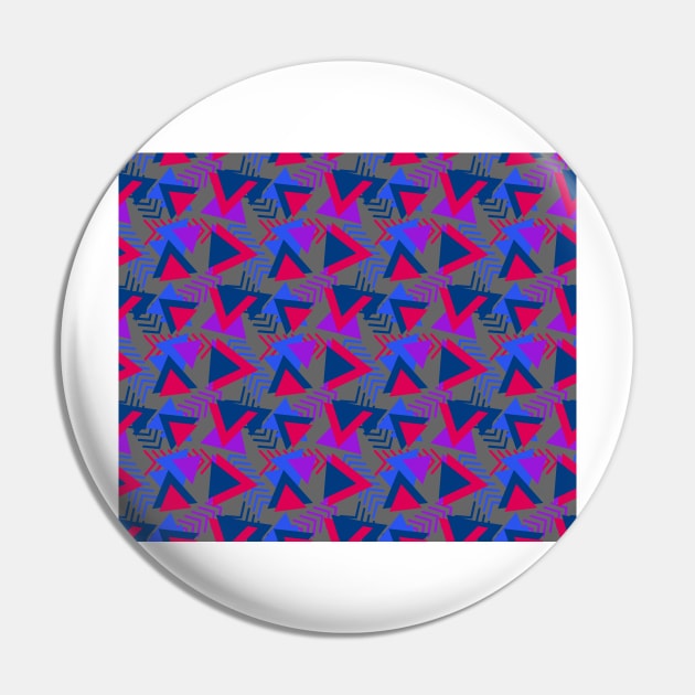 Vibrant Abstract Triangle Pattern Pin by PrimalWarfare