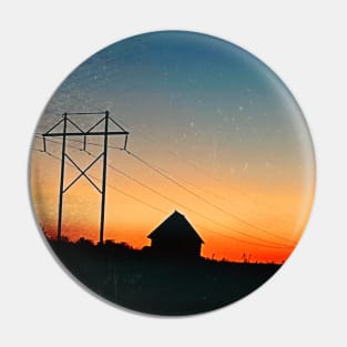 Countryside Sunset Pin