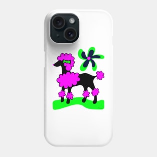 Poodle with Pink Hairdo Phone Case