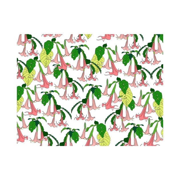 Angels Trumpet Floral Pattern by lamaisondulapino