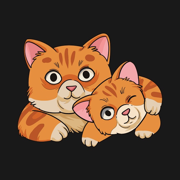 Cute Kitty Pile Anime Cats Kawaii Cat Design by Luxara