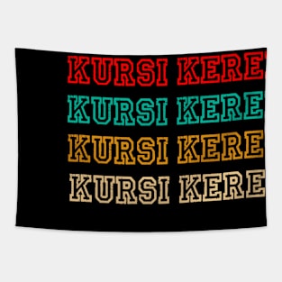 Vintage Kursi Keren Logo Text Tapestry