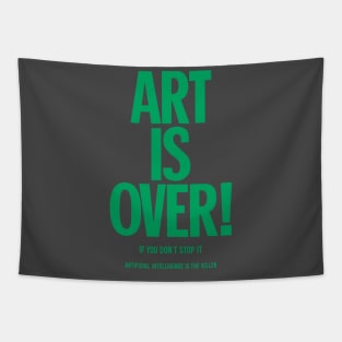 Art is over - yoko - artificial intelligence Tapestry