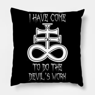 Devil's Work Satanic Metal Satanic Cross Pillow