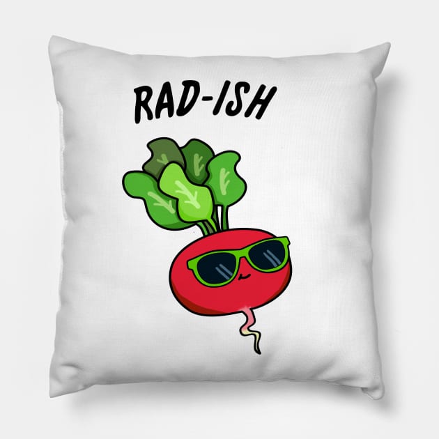 Rad-ish Cute Radish Pun Pillow by punnybone