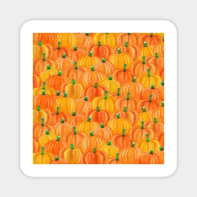 Pumpkin Pattern Magnet by martinascott