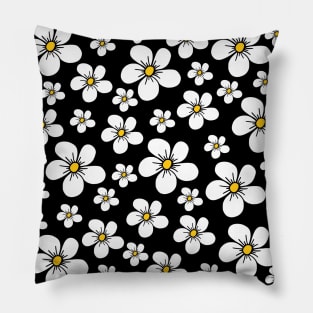 white blooming flower, blossoms, bloom, floral flowerpattern Pillow