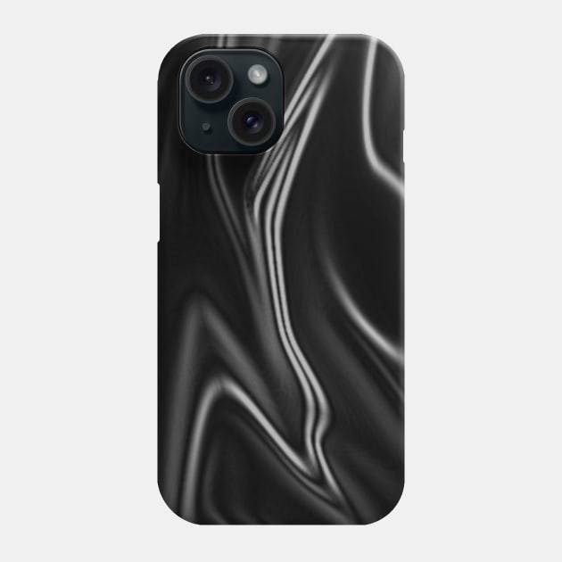 Black marble textured Phone Case by Spinkly