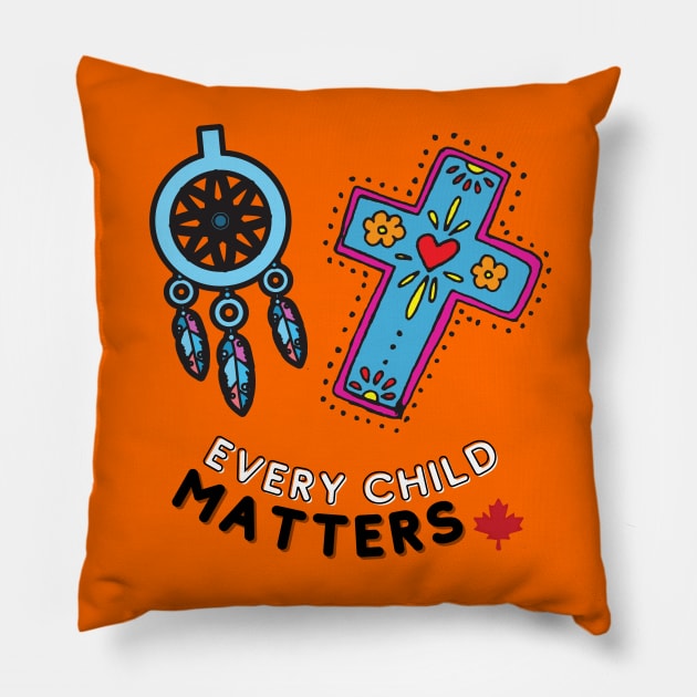 Every Child Matters Canada maple leaf Pillow by Mission Bear