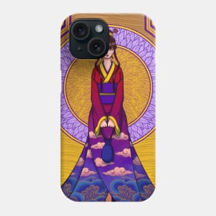 Girl Wearing Kimono Phone Case