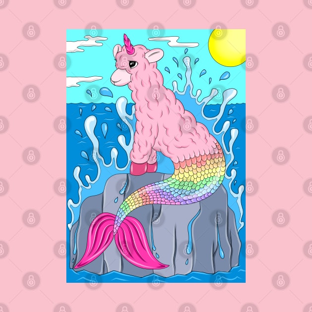 Llamacorn mermaid by MelanieJeyakkumar