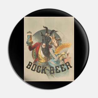 Vintage Bock Beer Goats Poster Pin