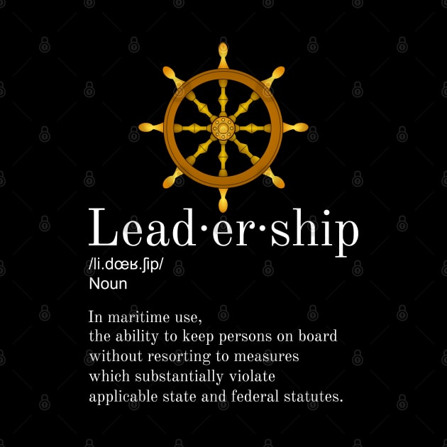 Ship Captain First Officer Funny Leadership Definition by Styr Designs
