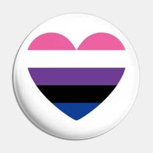 LGBT | Genderfluid Pride Flag Heart Pin