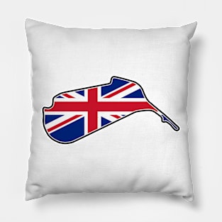 Mallory Park Circuit [flag] Pillow