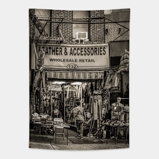 Old Vintage New York City Manhattan Street Tapestry